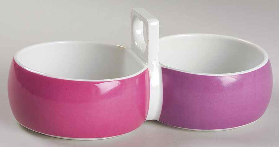 Chromatics Red Lavender Divided Open Sauce Boat by Block-1