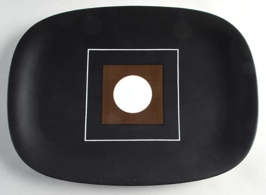 Circle In The Square 13" Oval Serving Platter by Block-1