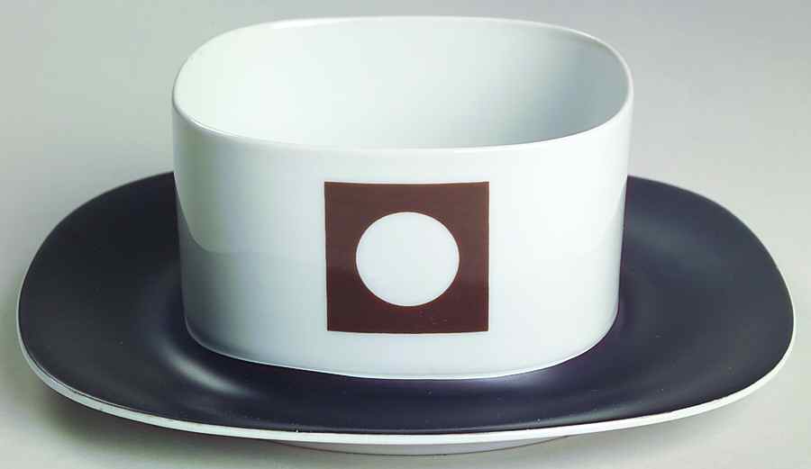 Circle In The Square Gravy Boat with Attached Underplate by Block-1