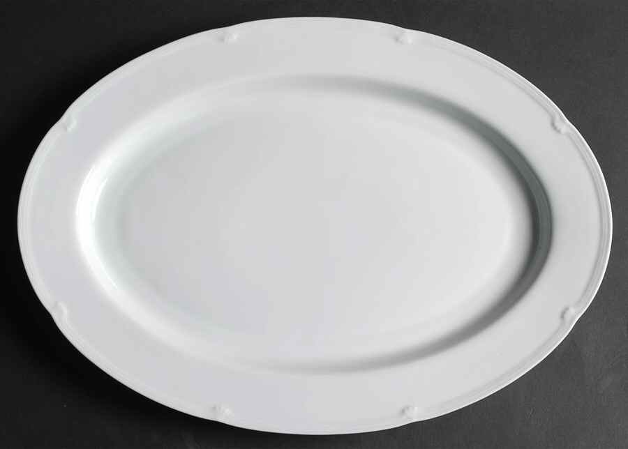 Classic White 15" Oval Serving Platter by Block-1
