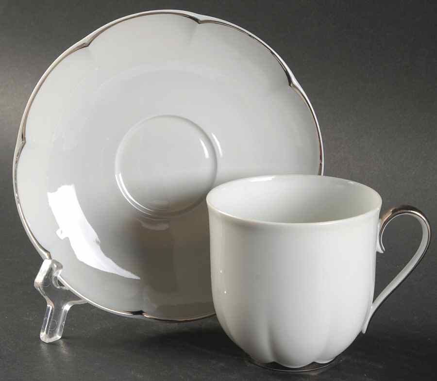 Cote D'Argent Flat Cup & Saucer Set by Block-1