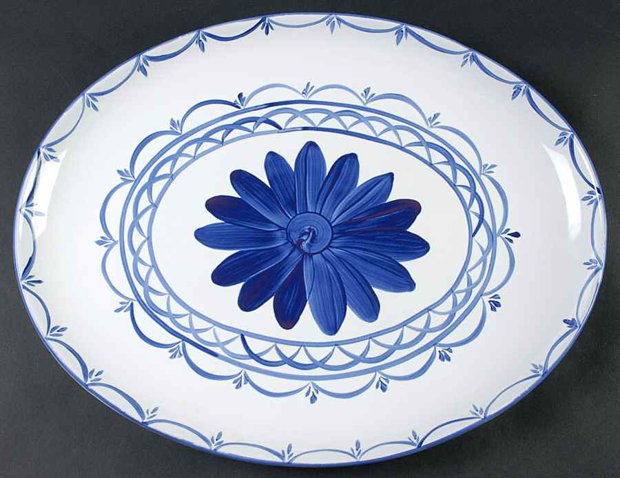 Cote D'Azur 16" Oval Serving Platter by Block-1