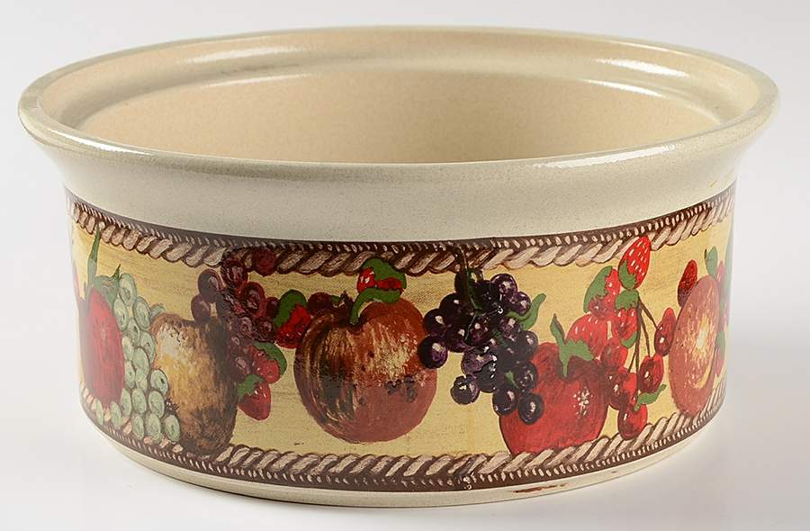Country Orchard 3 Quart Round Casserole No Lid by Block-1
