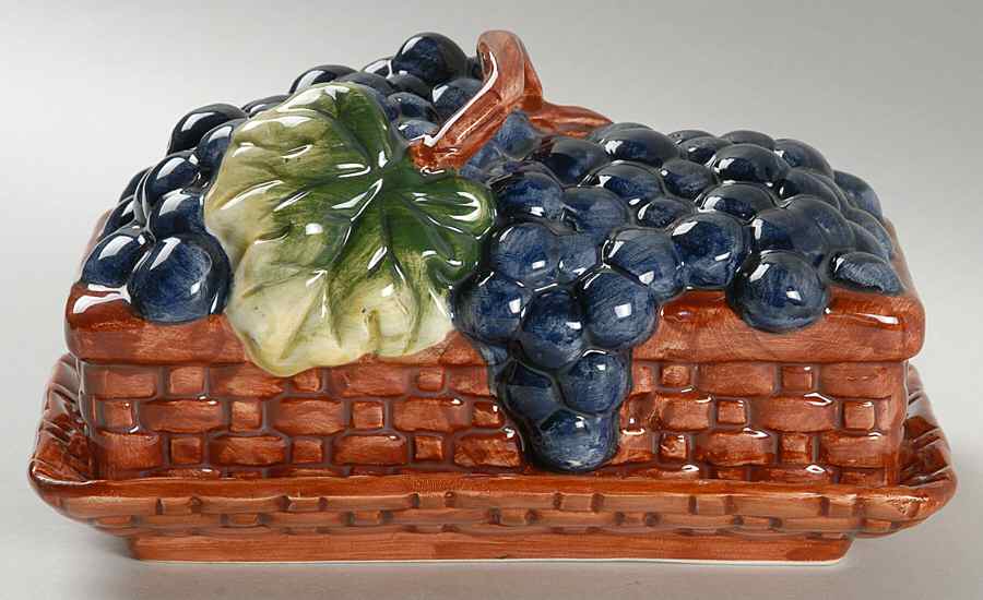 Country Orchard 1/4 Pound Figural Covered Butter by Block-1