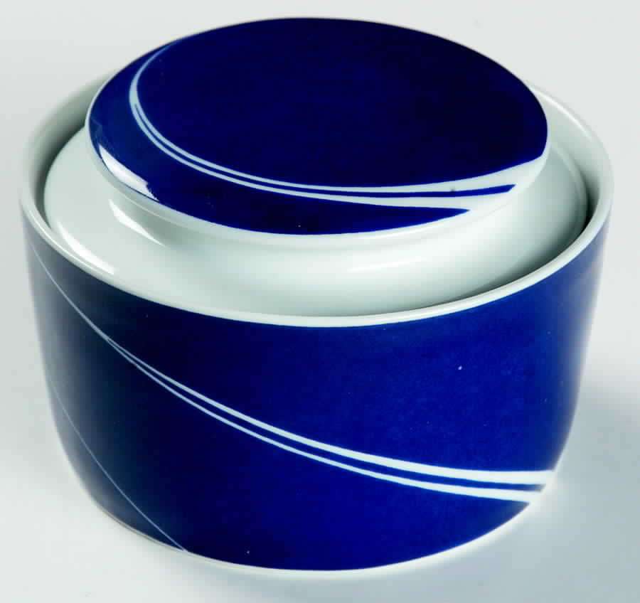 Cobalt Pearl Sugar Bowl & Lid by Block-1