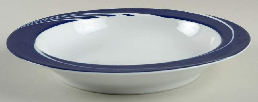 Cobalt Pearl Rim Soup Bowl by Block-1