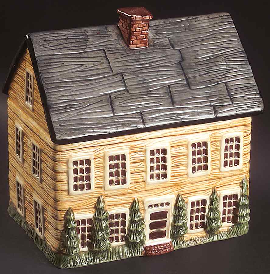 Country Village Cookie Jar & Lid by Block-1