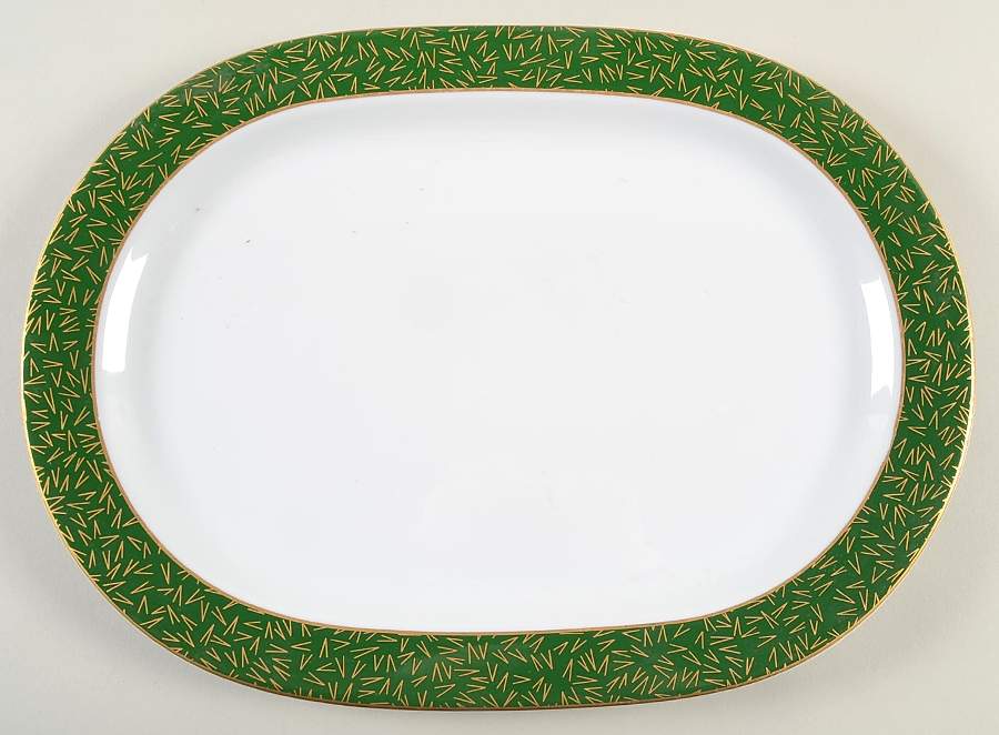 Creation Green 15" Oval Serving Platter by Block-1
