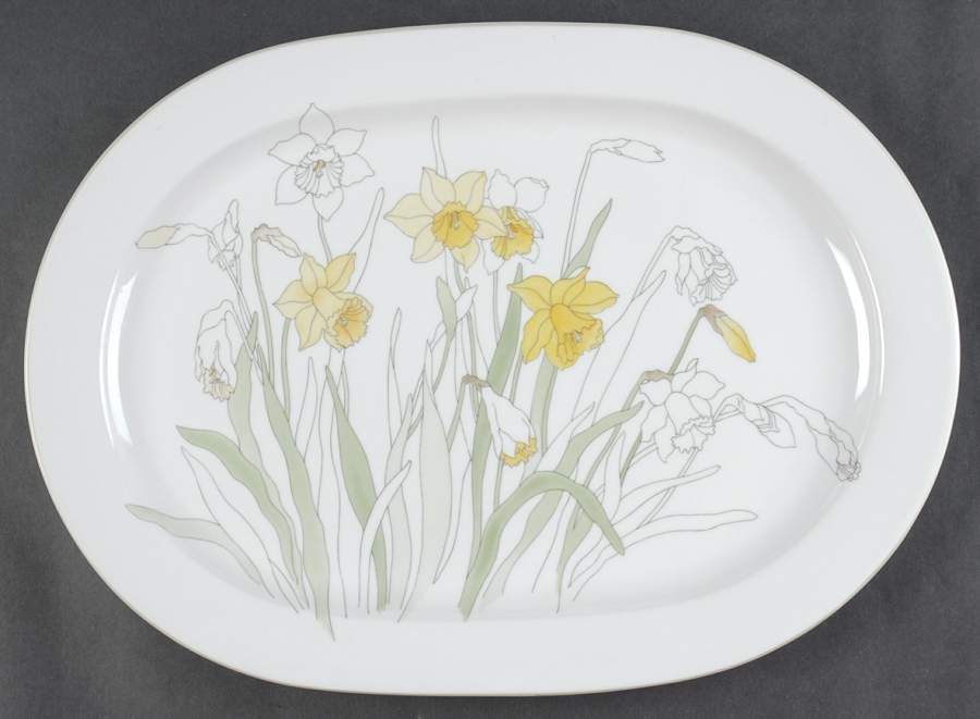 Daffodil 15" Oval Serving Platter by Block-1