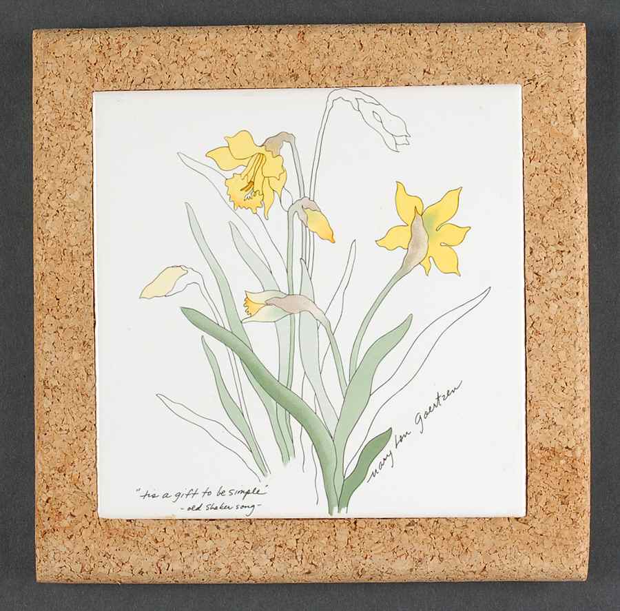 Daffodil 7" Square Cork Back Trivet by Block-1