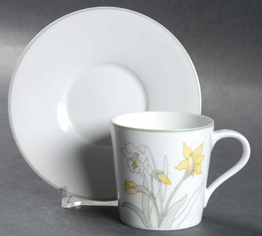 Daffodil Flat Demitasse Cup & Saucer Set by Block-1