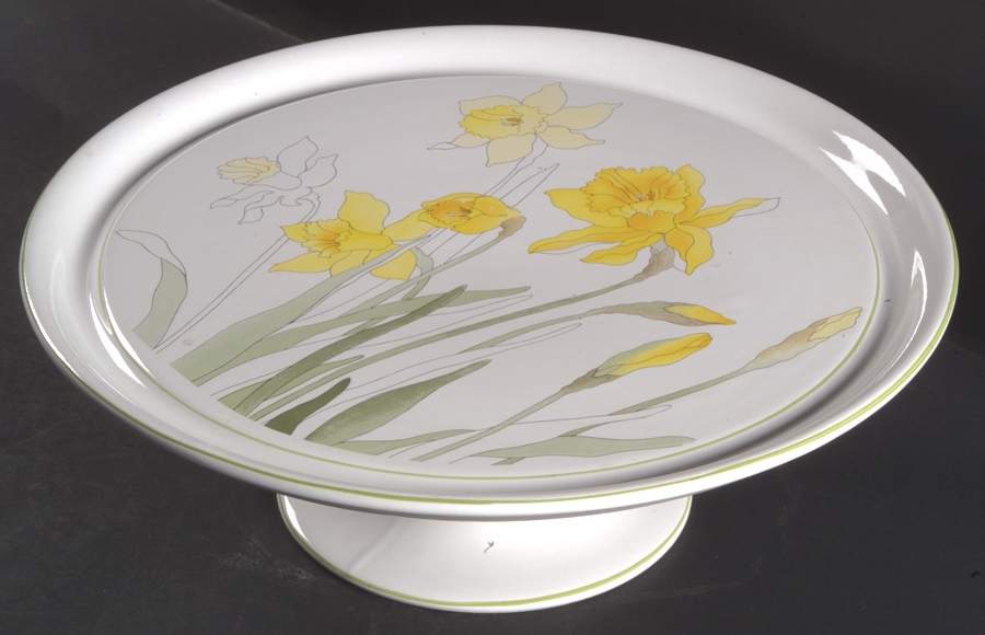 Daffodil 12" Diameter Pedestal Cake Stand by Block-1