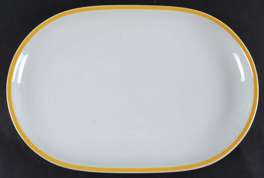 Disco Yellow 14" Oval Serving Platter by Block-1