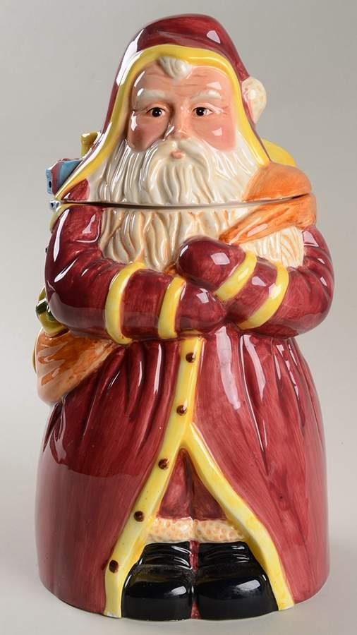 Father Christmas Cookie Jar & Lid by Block-1