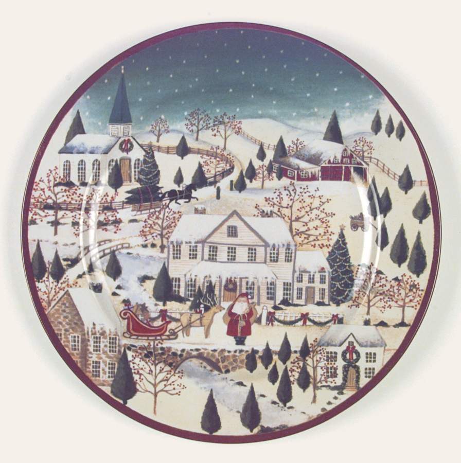 Father Christmas 12" Chop Plate (Round Platter) by Block-1