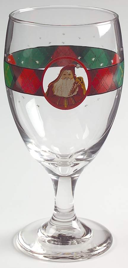 Father Christmas 12 Oz Glassware Goblet by Block-1