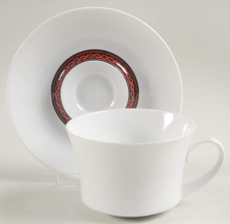 Flamenco Flat Cup & Saucer Set by Block-1