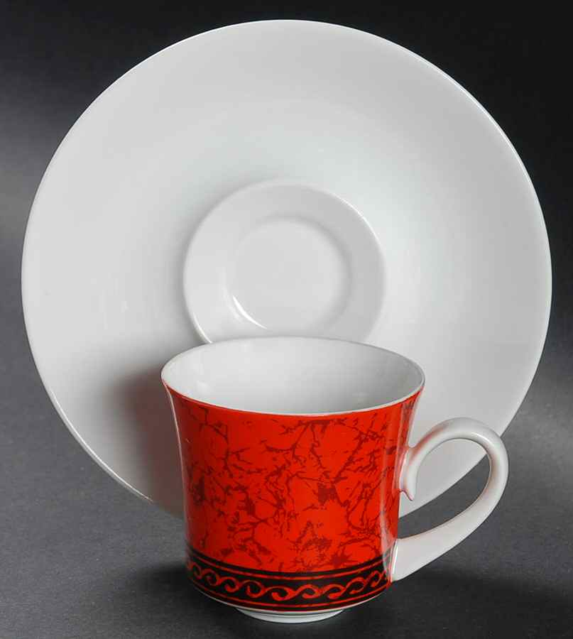 Flamenco Flat Demitasse Cup & Saucer Set by Block-1