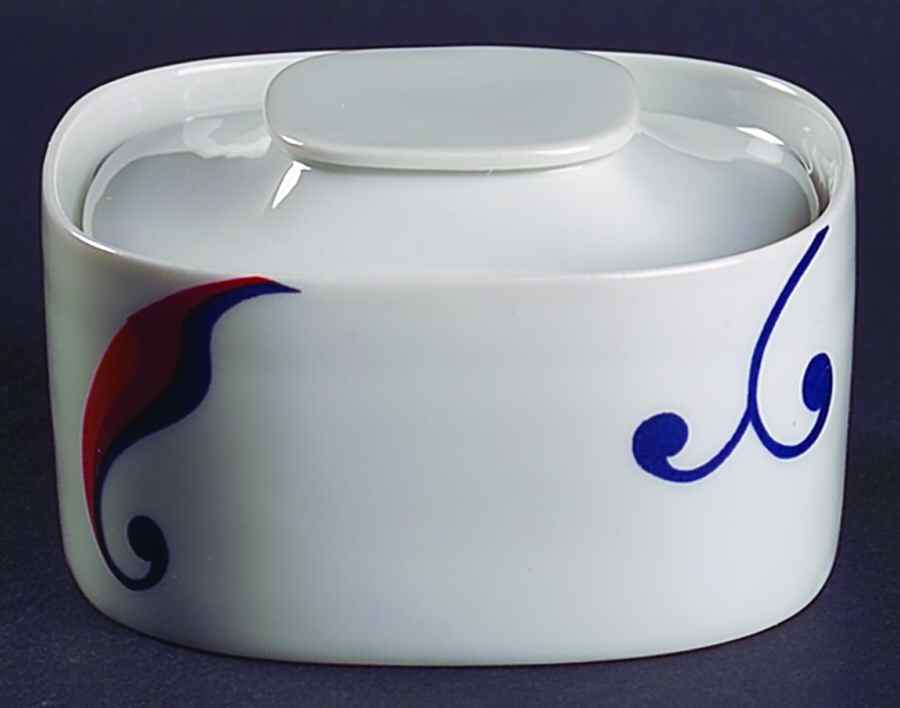 Flower Sugar Bowl & Lid by Block-1
