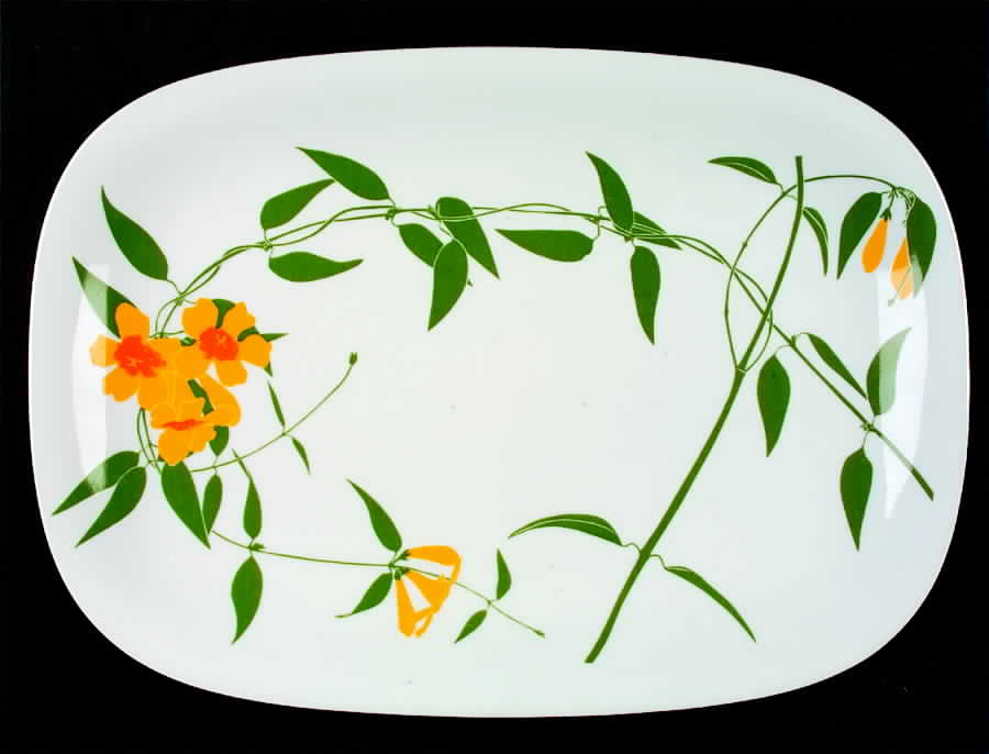 Floral Portraits 13" Oval Serving Platter by Block-1
