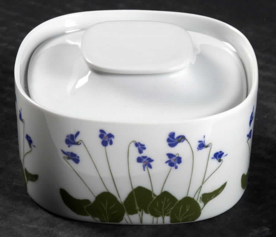 Floral Portraits Sugar Bowl & Lid by Block-1