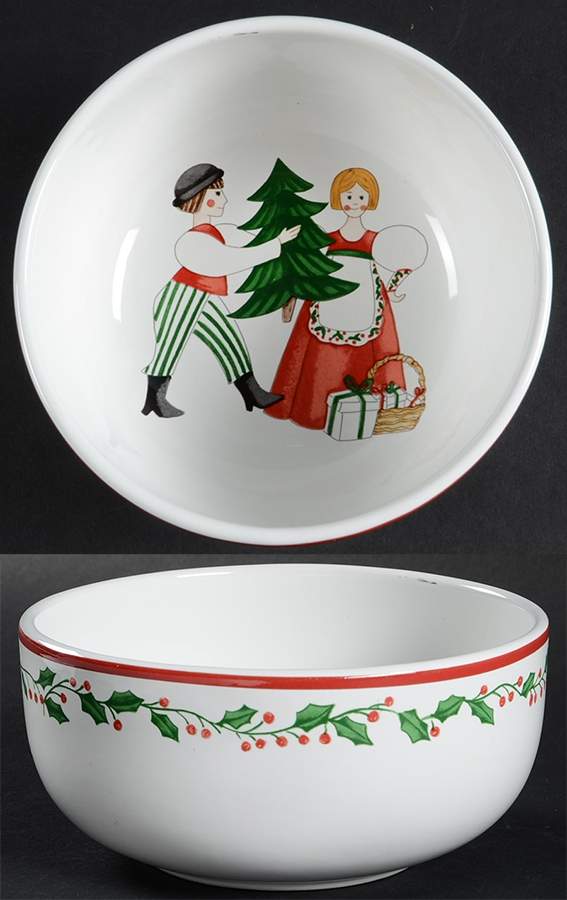 Folk Christmas Coupe Cereal Bowl by Block-1