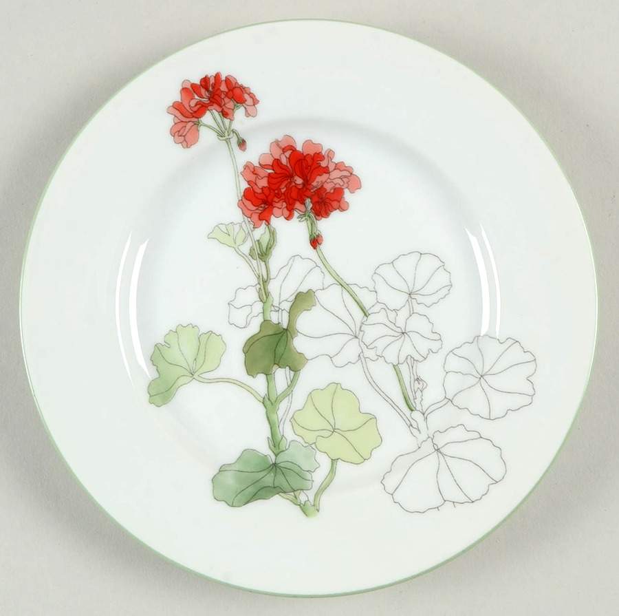Geranium Bread & Butter Plate by Block-1