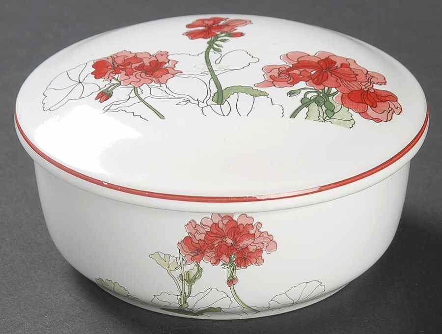 Geranium Round Box & Lid by Block-1