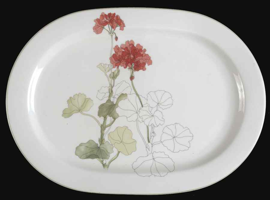 Geranium 15" Oval Serving Platter by Block-1