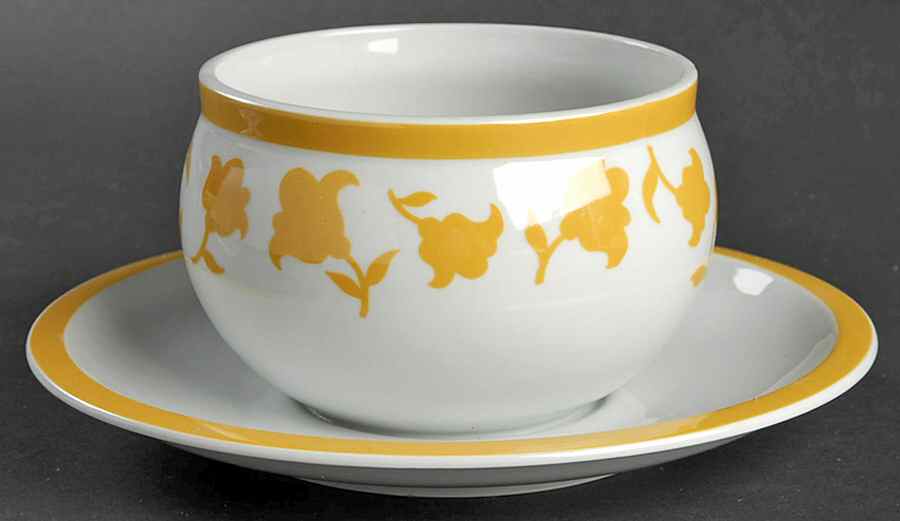 Ginger Gravy Boat with Attached Underplate by Block-1
