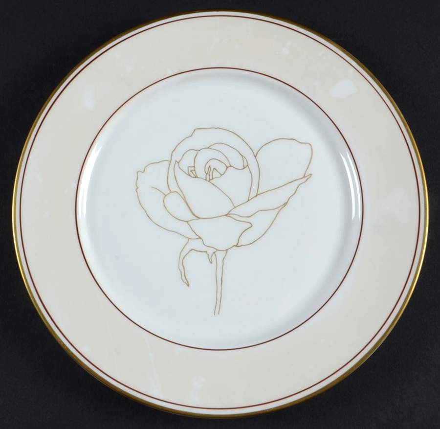 Gold Rose Salad Plate by Block-1