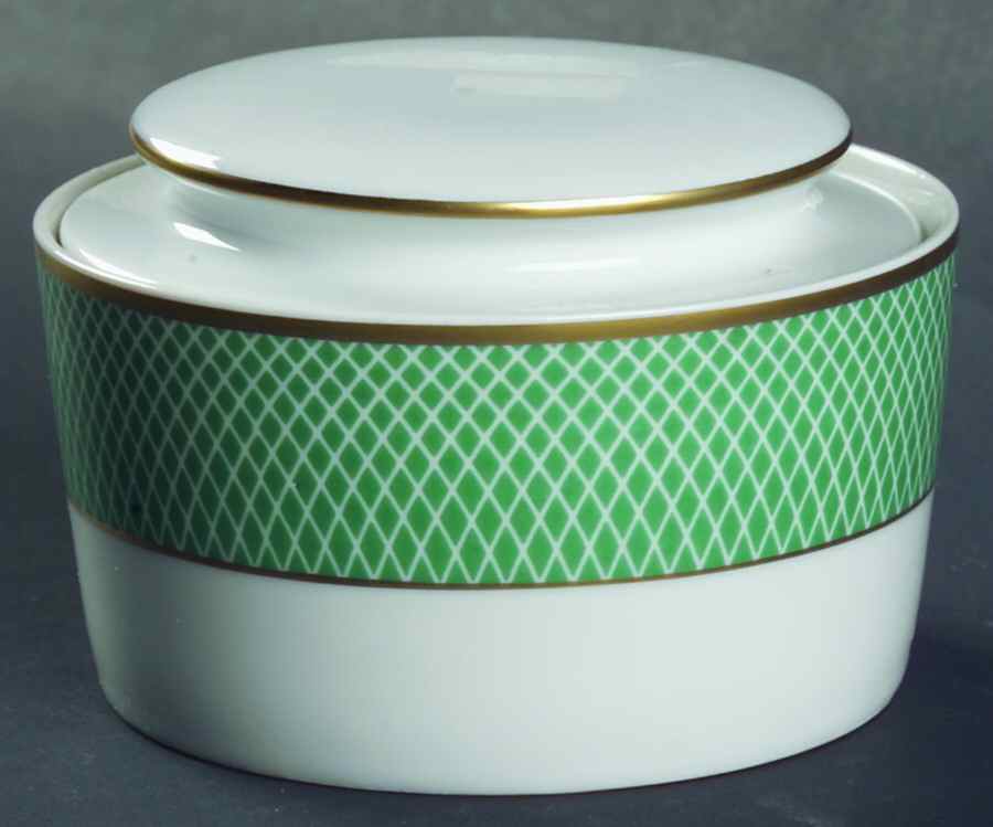 Green Fields Sugar Bowl & Lid by Block-1