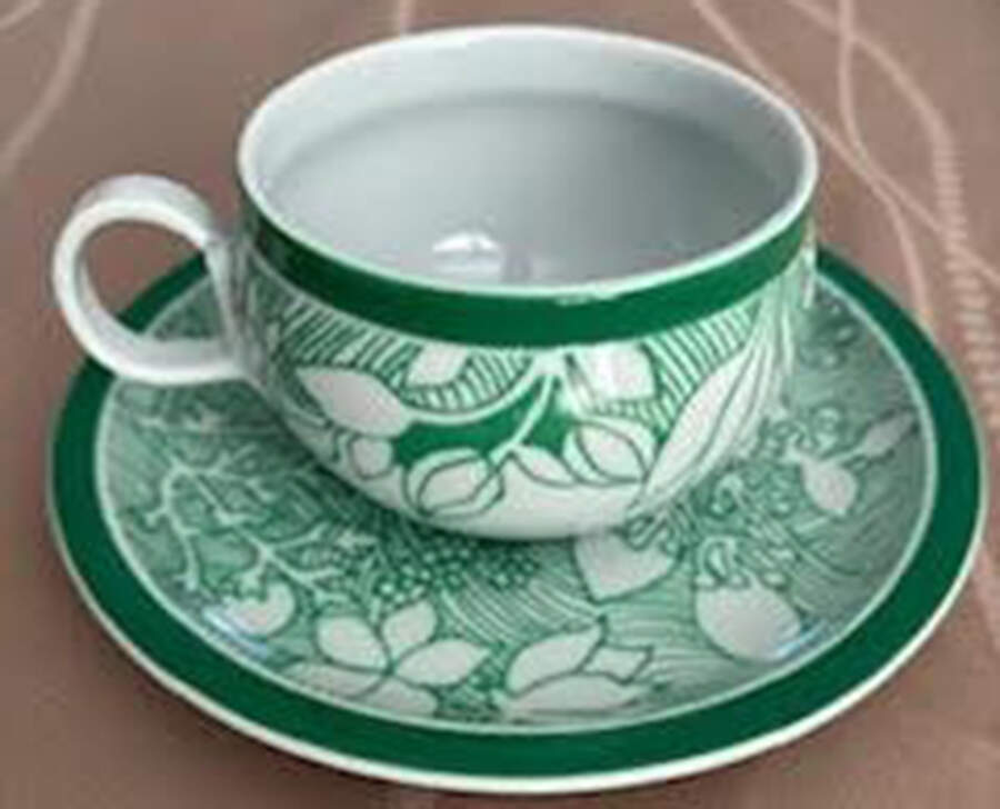 Herb Garden Flat Cup & Saucer Set by Block-1