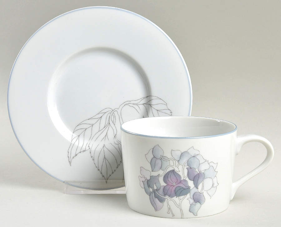 Hydrangea Flat Cup & Saucer Set by Block-1