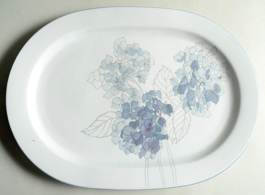 Hydrangea 15" Oval Serving Platter by Block-1