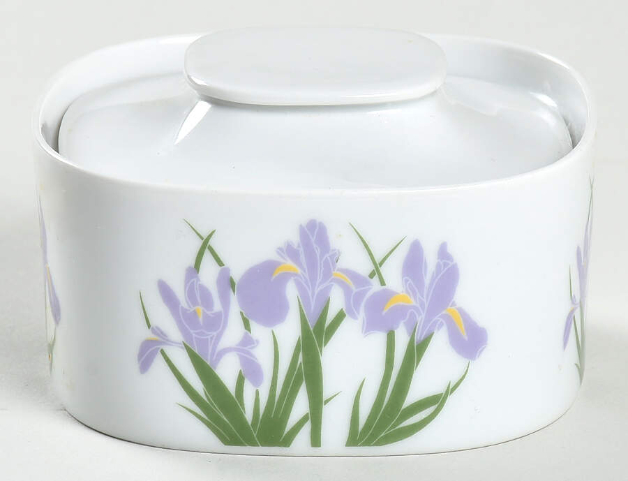 Iris (Henry Evans) Sugar Bowl & Lid by Block-1