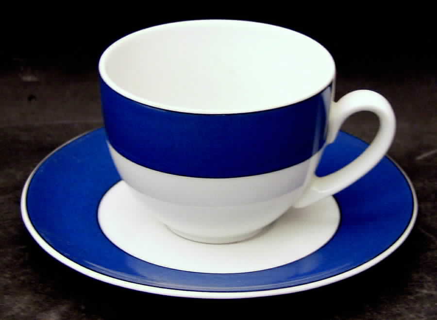 Kaleidoscope Blue Flat Cup & Saucer Set by Block-1