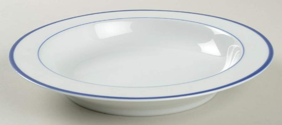 Lisboa Blue Rim Soup Bowl by Block-1