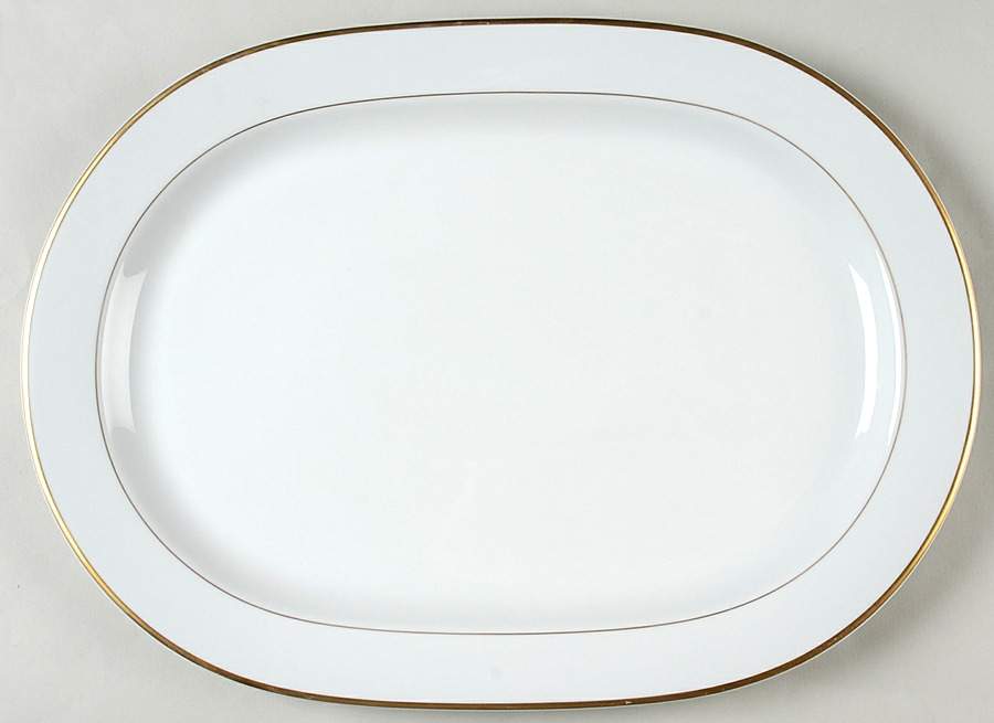 Lisboa Gold 15" Oval Serving Platter by Block-1