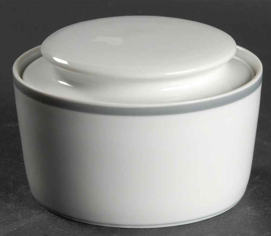 Lisboa Grey Sugar Bowl & Lid by Block-1