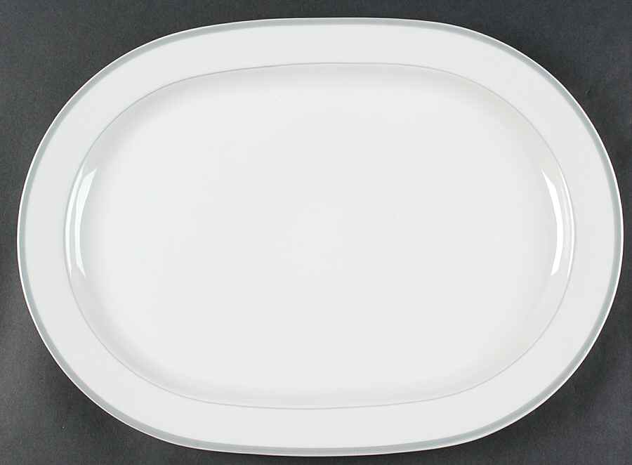 Lisboa Grey 15" Oval Serving Platter by Block-1