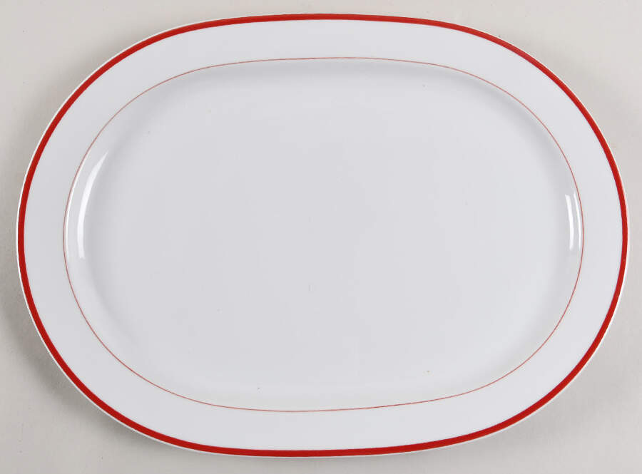 Lisboa Red 15" Oval Serving Platter by Block-1