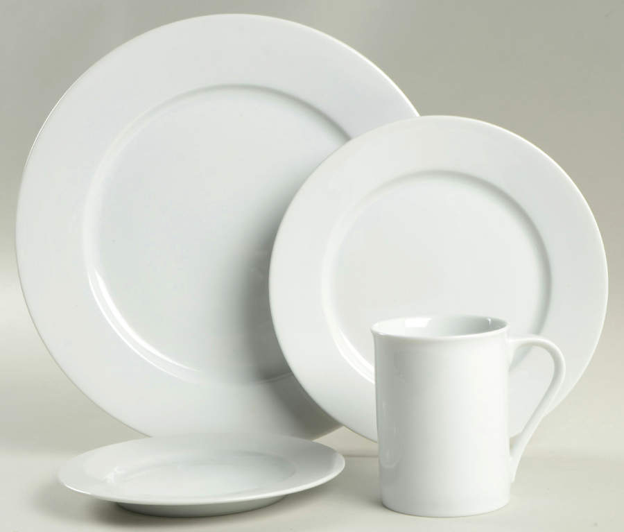 Lisboa White 4 Piece Place Setting by Block-1