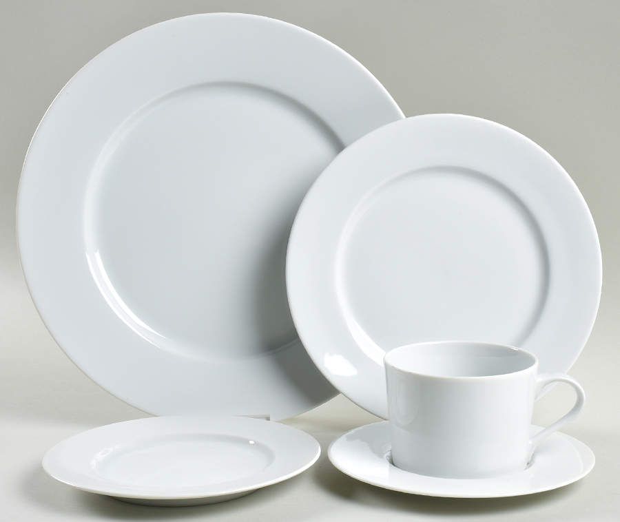 Lisboa White 5 Piece Place Setting by Block-1