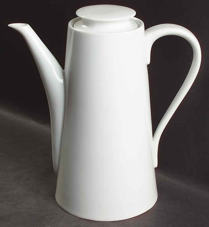 Lisboa White Coffee Pot & Lid by Block-1