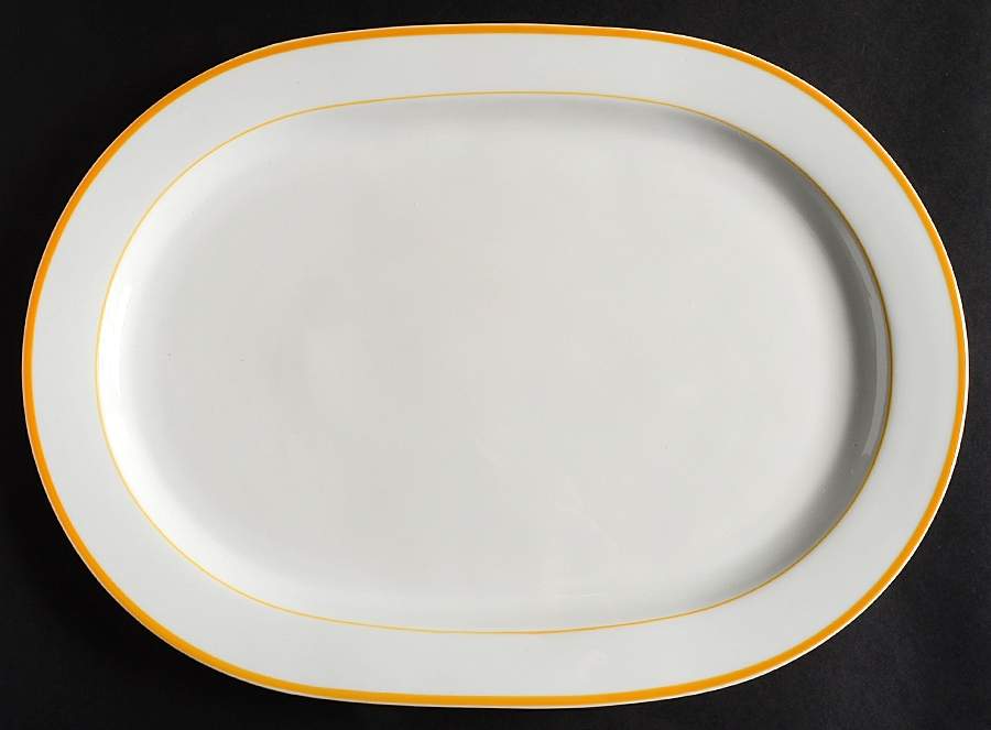 Lisboa Yellow 15" Oval Serving Platter by Block-1
