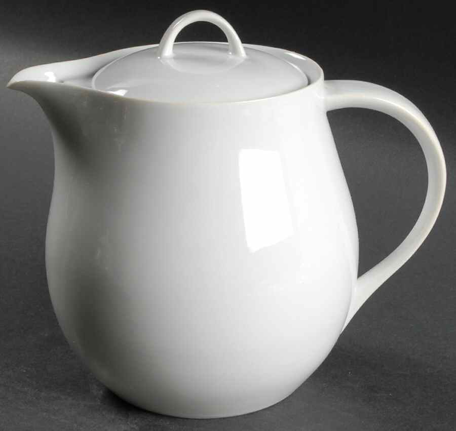 Lyric White Teapot & Lid by Block-1