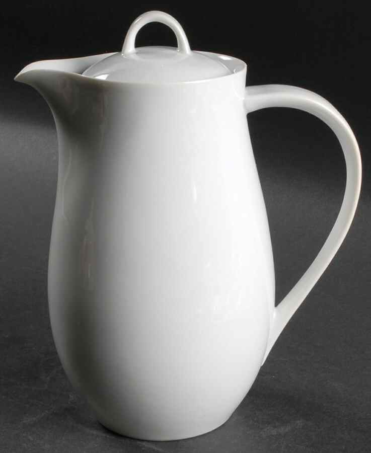 Lyric White Coffee Pot & Lid by Block-1