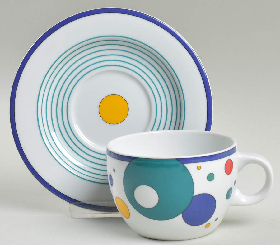 Medley Flat Cup & Saucer Set by Block-1