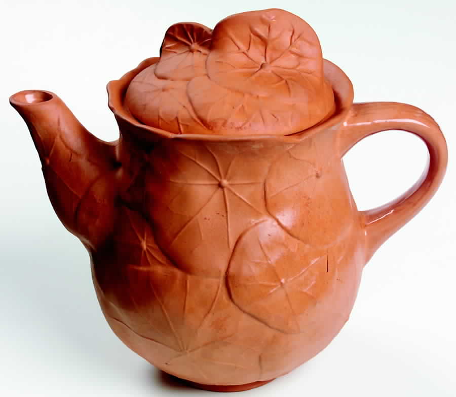 Nasturtium Terra Cotta Teapot & Lid by Block-1